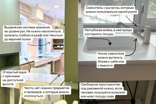 Как может быть устроена кухня для человека после инсульта