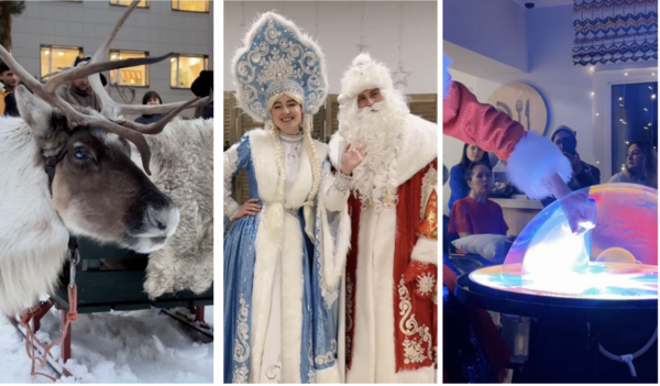 Так мы встречали прошлый Новый год: с настоящими оленями и с шоу мыльных пузырей. В восторге были и дети, и взрослые